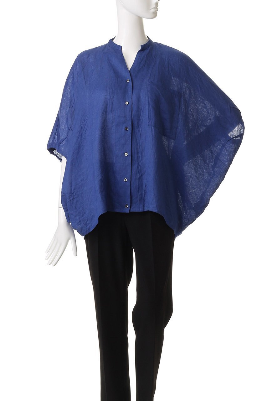 【ミズイロ インド/mizuiro ind】のlinen stand collar cocoon shirt シャツ 人気、トレンドファッション・服の通販 founy(ファニー) 　ファッション　Fashion　レディースファッション　Ladies' Fashion Online　トップス・カットソー　Cut & Sew Tops　シャツ/ブラウス　Elegant Blouses & Button-Ups　シアー　Sheer　ショート　Short　スタンド　Stand　スリーブ　Sleeve　リネン　Linen　夏　Summer　NEW・新作・新着・新入荷　New Arrivals　other-2|ID: prp329100004040008 ipo3291000000032694837