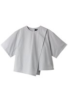 【ミズイロ インド/mizuiro ind】のasymmetry layered shirt シャツ ライトグレー|ID:prp329100004040017