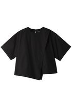 【ミズイロ インド/mizuiro ind】のasymmetry layered shirt シャツ ブラック|ID:prp329100004040017