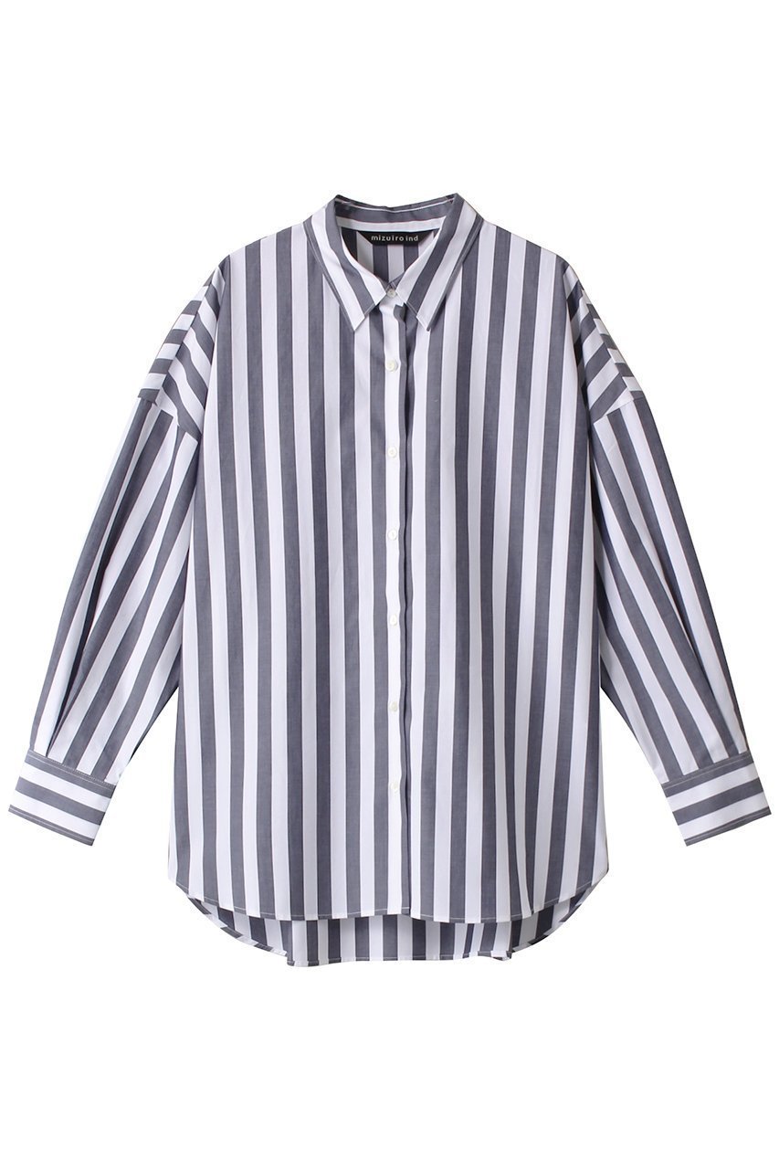 【ミズイロ インド/mizuiro ind】のstripe wide shirt シャツ 人気、トレンドファッション・服の通販 founy(ファニー) 　ファッション　Fashion　レディースファッション　WOMEN　トップス・カットソー　Tops/Tshirt　シャツ/ブラウス　Shirts/Blouses　ストライプ　Stripe　スリーブ　Sleeve　ロング　Long　エレガント 上品　Elegant　長袖　Long Sleeve　 other-1|ID: prp329100004040018 ipo3291000000029958554