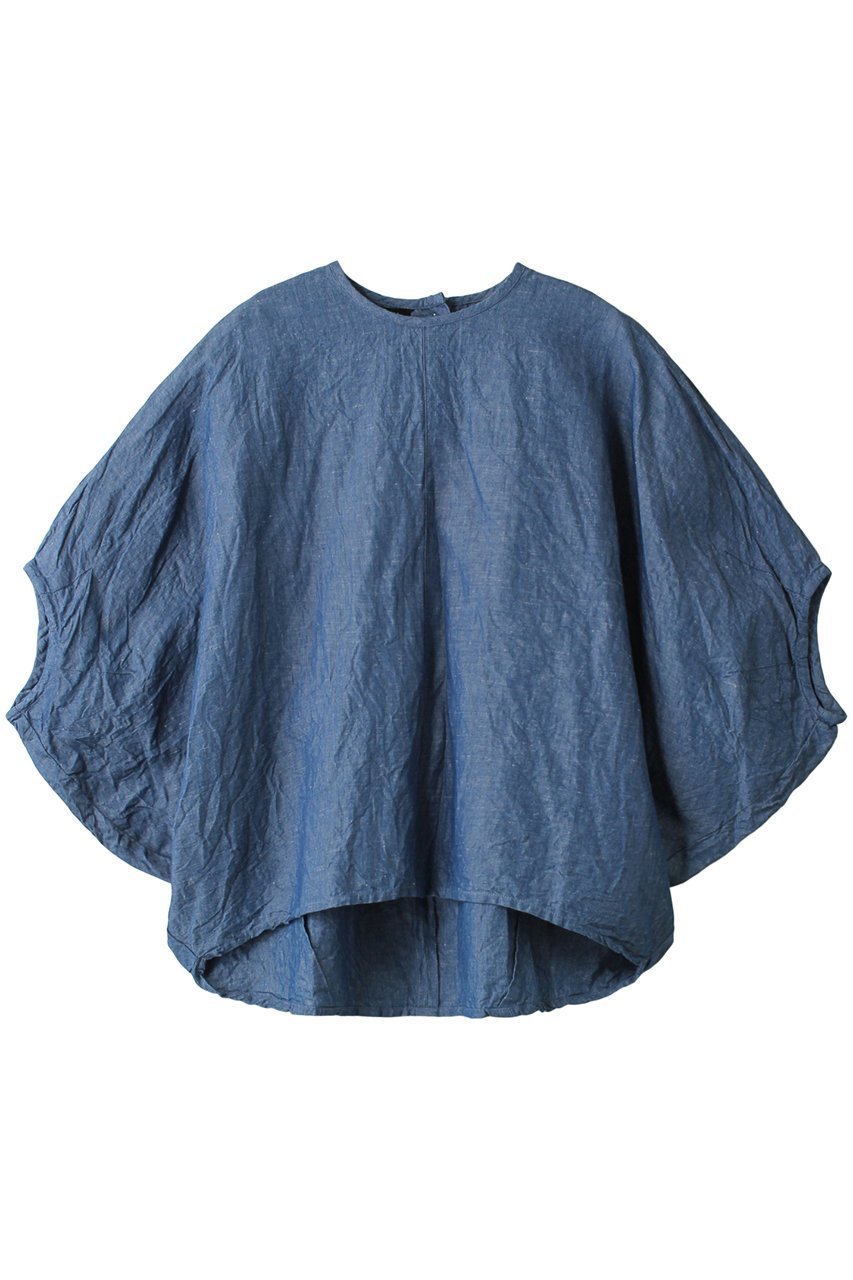 【ミズイロ インド/mizuiro ind】のdenim cocoon wide P/O プルオーバー 人気、トレンドファッション・服の通販 founy(ファニー) 　ファッション　Fashion　レディースファッション　WOMEN　トップス・カットソー　Tops/Tshirt　シャツ/ブラウス　Shirts/Blouses　プルオーバー　Pullover　おすすめ　Recommend　ショート　Short　スリーブ　Sleeve　セットアップ　Set Up　デニム　Denim　バルーン　Balloon　ポンチョ　Poncho　 other-1|ID: prp329100004040020 ipo3291000000026950405