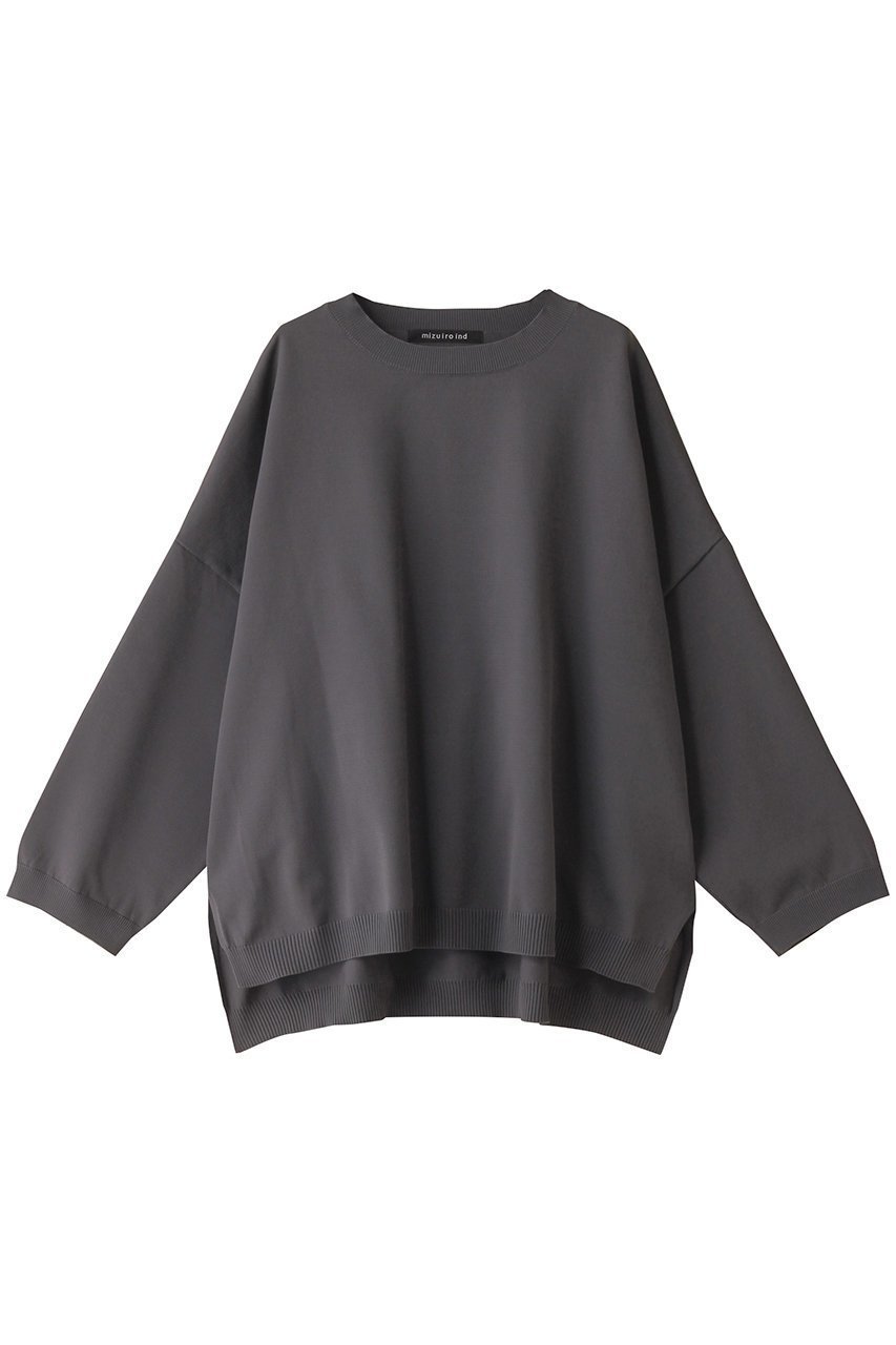 【ミズイロ インド/mizuiro ind】のcrew neck wide P/O プルオーバー インテリア・キッズ・メンズ・レディースファッション・服の通販 founy(ファニー) 　ファッション　Fashion　レディースファッション　WOMEN　トップス・カットソー　Tops/Tshirt　ニット　Knit Tops　プルオーバー　Pullover　カットソー　Cut And Sew　トレーナー　Trainer　定番　Standard　gray|ID: prp329100004040024 ipo3291000000028425265