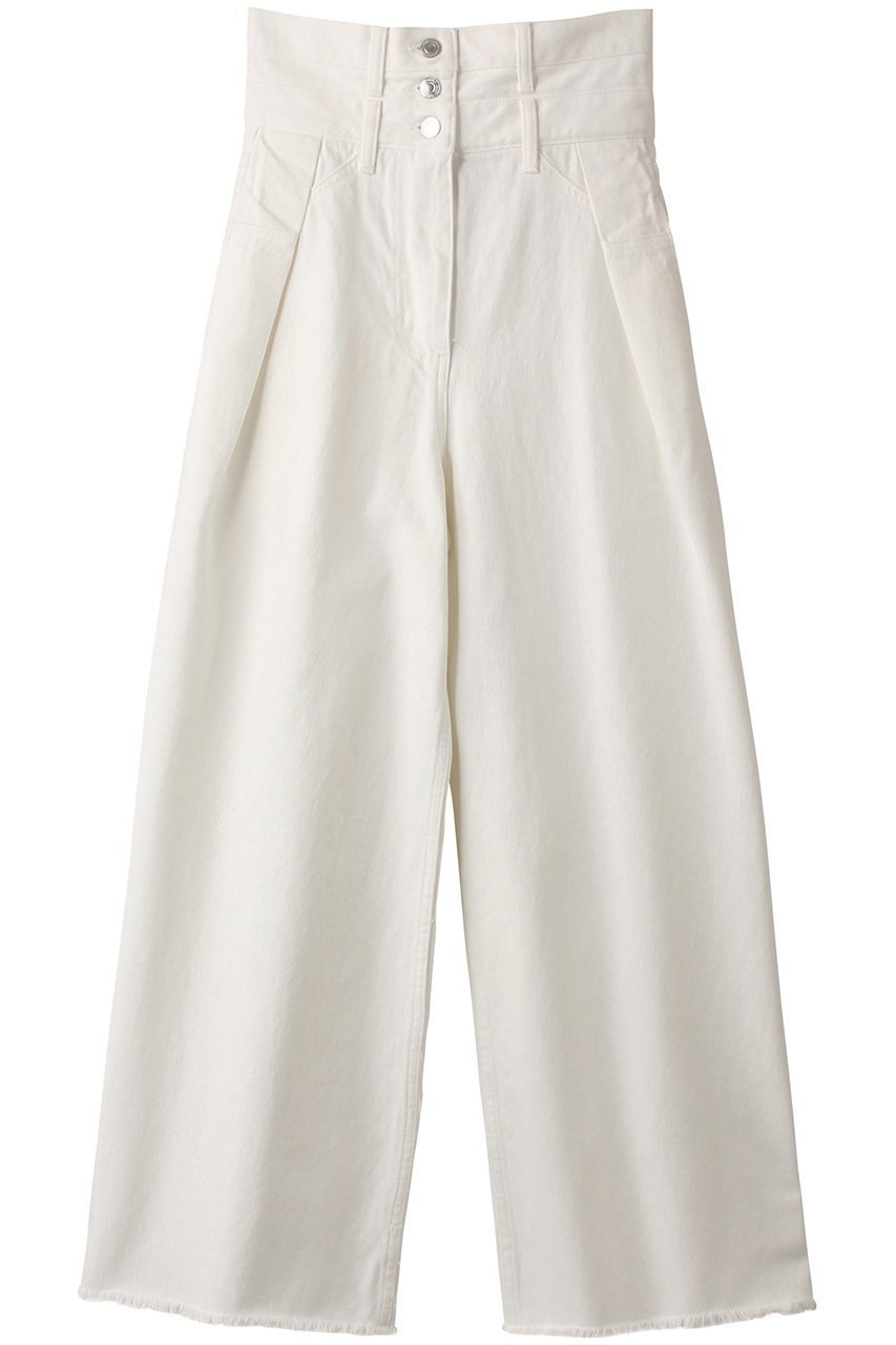 【ヒューエルミュージアム/hueLe Museum】の【STUMBLY】High Waist Wide Denim インテリア・キッズ・メンズ・レディースファッション・服の通販 founy(ファニー) 　ファッション　Fashion　レディースファッション　Fashion for Women　パンツ　Pants & Trousers　デニムパンツ・ジーンズ・美脚デニム　Denim Jeans & Pants　スタイリッシュ　Stylish, Fashionable　デニム　Denim, Jeans Material　ポケット　Pocket, Pocket Detail　ロング　Long, Long-Length　ホワイト|ID: prp329100004040026 ipo3291000000036123680