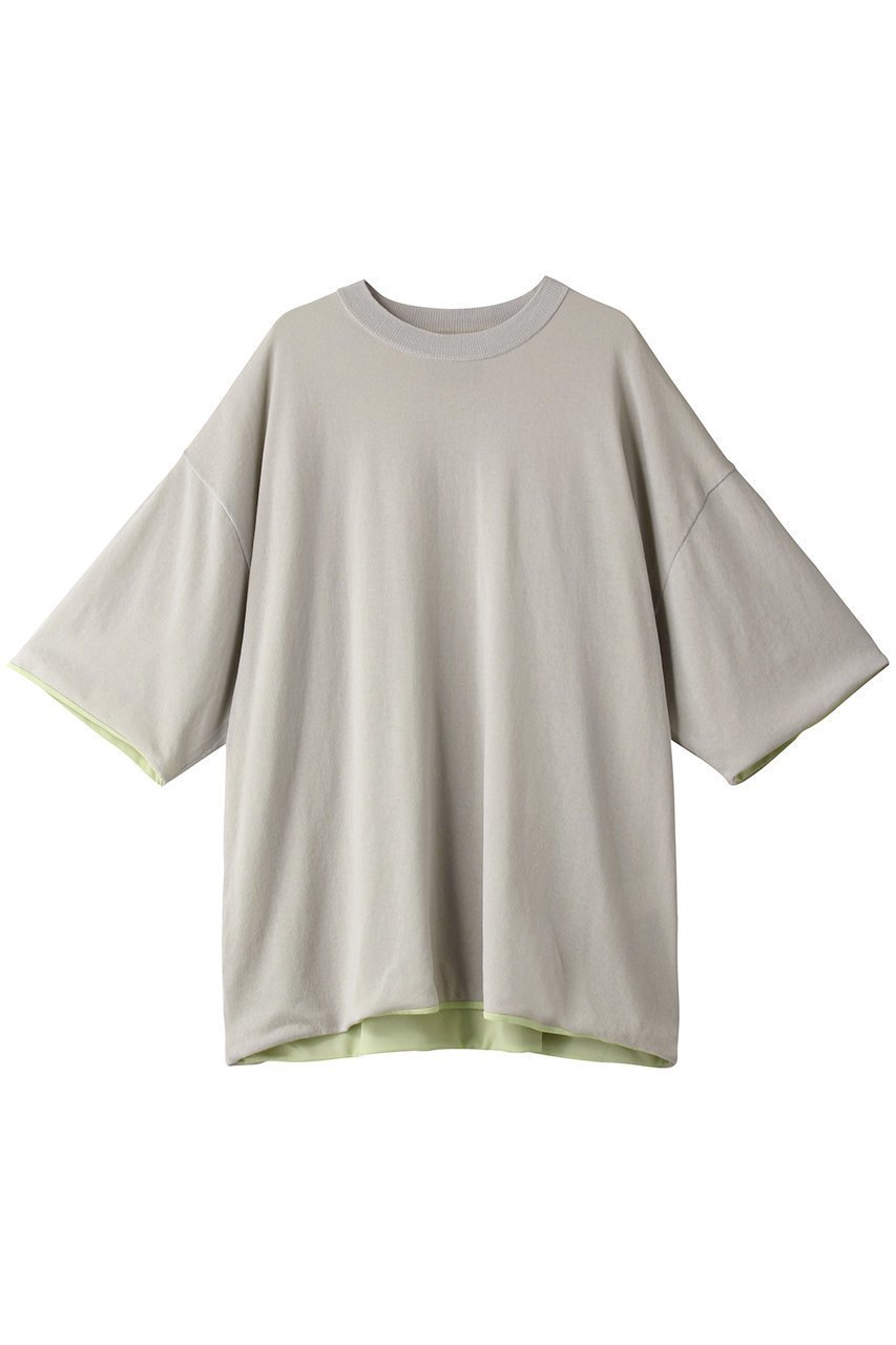【メゾンスペシャル/MAISON SPECIAL】の【UNISEX】リバーシブルニットTシャツ インテリア・キッズ・メンズ・レディースファッション・服の通販 founy(ファニー) 　ファッション　Fashion　レディースファッション　Fashion for Women　トップス・カットソー　Cut & Sew Tops　ニット　Knit Tops & Sweaters　シャツ・ブラウス・オフィスカジュアル　Elegant Blouses & Button-Ups　ロングTシャツ・Tシャツ　Longline T-Shirts & Tees　カットソー・ベーシックTシャツ　Cut-and-Sewn Tops / Stretch Tees & Basics　ユニセックス　Unisex, Genderless　ショート　Short, Short Length　スリーブ　Sleeve, Long Sleeve / Short Sleeve　リバーシブル　Reversible, Two-Sided　定番　Standard, Basic Item　G.BGE(グレーベージュ)|ID: prp329100004040031 ipo3291000000032922192