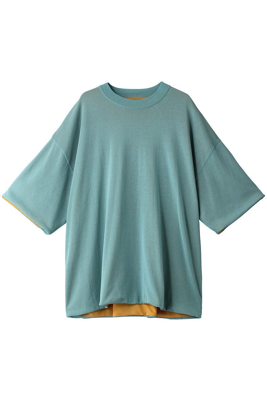【メゾンスペシャル/MAISON SPECIAL】の【UNISEX】リバーシブルニットTシャツ インテリア・キッズ・メンズ・レディースファッション・服の通販 founy(ファニー) 　ファッション　Fashion　レディースファッション　Fashion for Women　トップス・カットソー　Cut & Sew Tops　ニット　Knit Tops & Sweaters　シャツ・ブラウス・オフィスカジュアル　Elegant Blouses & Button-Ups　ロングTシャツ・Tシャツ　Longline T-Shirts & Tees　カットソー・ベーシックTシャツ　Cut-and-Sewn Tops / Stretch Tees & Basics　ユニセックス　Unisex, Genderless　ショート　Short, Short Length　スリーブ　Sleeve, Long Sleeve / Short Sleeve　リバーシブル　Reversible, Two-Sided　定番　Standard, Basic Item　S.BLU(スカイブルー)|ID: prp329100004040031 ipo3291000000032922200