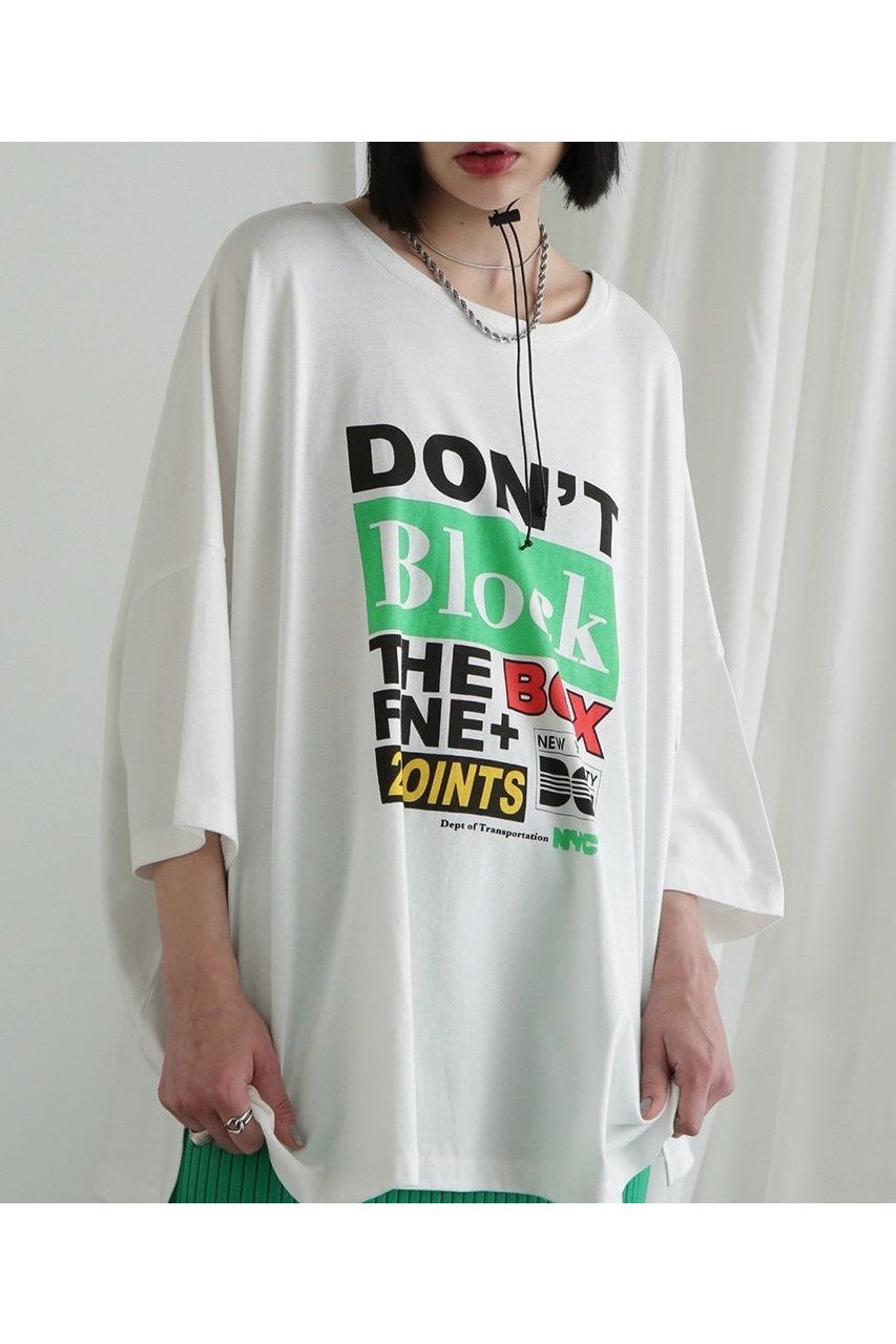 【ローズバッド/ROSE BUD】のNYCビッグTシャツ インテリア・キッズ・メンズ・レディースファッション・服の通販 founy(ファニー) 　ファッション　Fashion　レディースファッション　WOMEN　トップス・カットソー　Tops/Tshirt　シャツ/ブラウス　Shirts/Blouses　ロング / Tシャツ　T-Shirts　カットソー　Cut and Sewn　ショート　Short　スリーブ　Sleeve　ビッグ　Big　プリント　Print　モチーフ　Motif　ホワイト|ID: prp329100004040062 ipo3291000000026950724