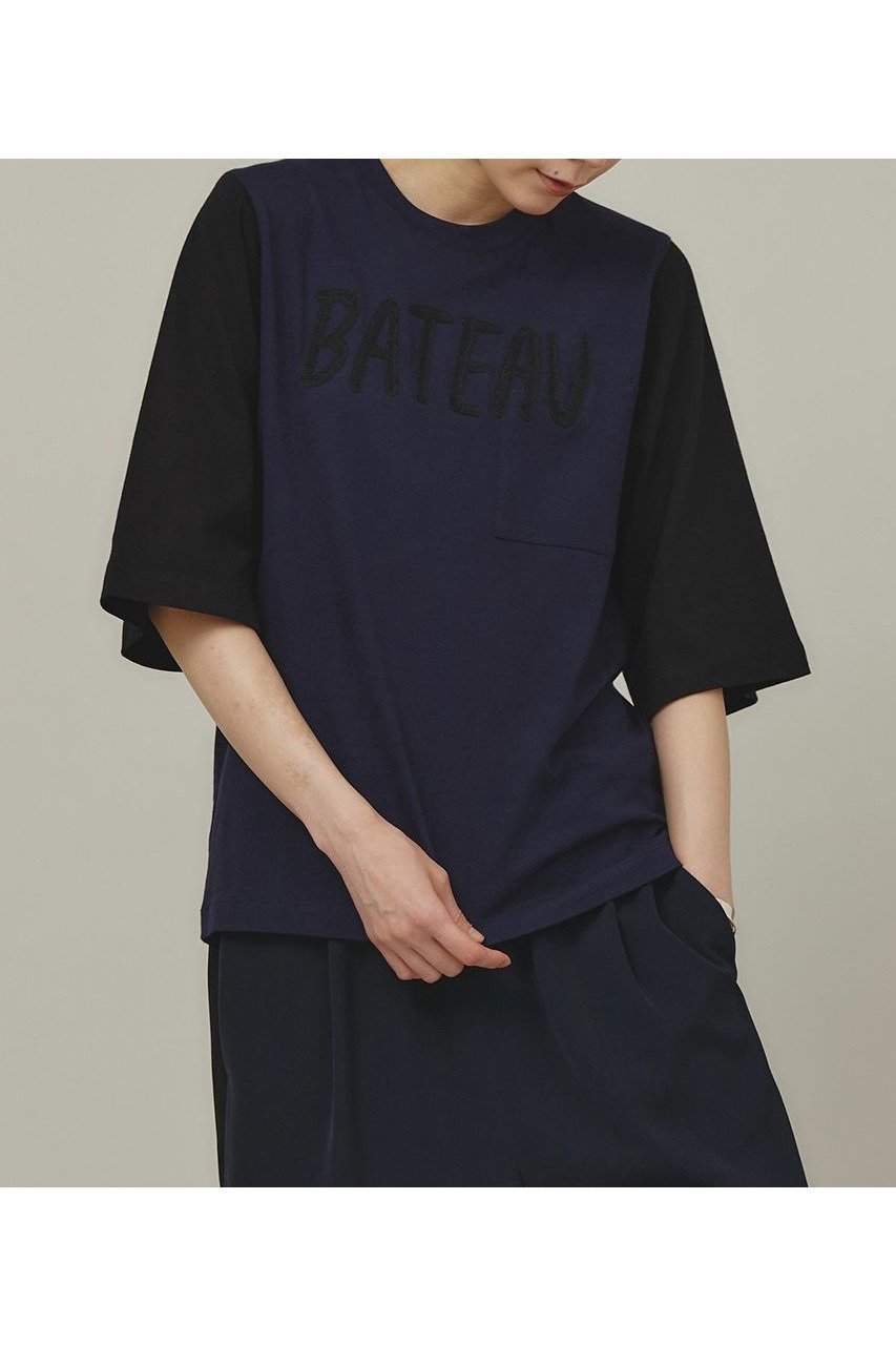 【カレンソロジー/Curensology】のBATEAU Tシャツ インテリア・キッズ・メンズ・レディースファッション・服の通販 founy(ファニー) 　ファッション　Fashion　レディースファッション　WOMEN　トップス・カットソー　Tops/Tshirt　シャツ/ブラウス　Shirts/Blouses　ロング / Tシャツ　T-Shirts　カットソー　Cut and Sewn　ショート　Short　スリーブ　Sleeve　ネイビー|ID: prp329100004040086 ipo3291000000026950798