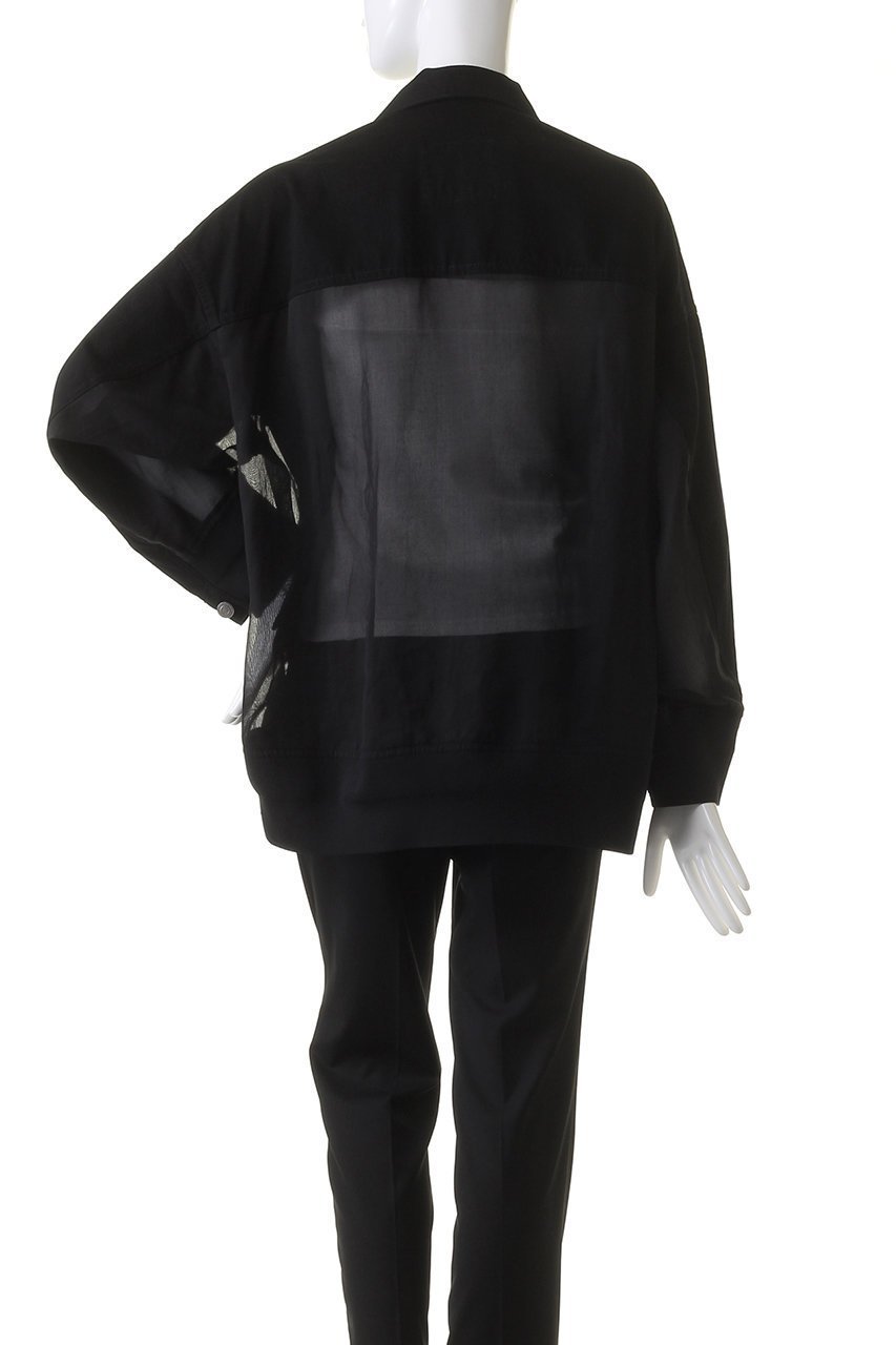 【ヒューエルミュージアム/hueLe Museum】の【STUMBLY】デニムオーガンジーコンビジャケット 人気、トレンドファッション・服の通販 founy(ファニー) 　ファッション　Fashion　レディースファッション　Fashion for Women　アウター　Coat / Outerwear Collection　レディースジャケット・軽アウター　Jackets　オーガンジー　Organza Fabric　コンビ　Combo, Combination Style　ジャケット　Jacket, Outerwear　デニム　Denim, Jeans Material　フロント　Front, Front Design　other-4|ID: prp329100004040096 ipo3291000000032955875