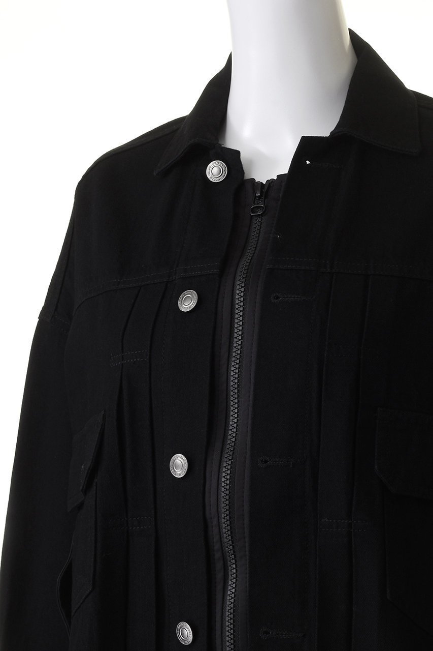 【ヒューエルミュージアム/hueLe Museum】の【STUMBLY】デニムオーガンジーコンビジャケット 人気、トレンドファッション・服の通販 founy(ファニー) 　ファッション　Fashion　レディースファッション　Fashion for Women　アウター　Coat / Outerwear Collection　レディースジャケット・軽アウター　Jackets　オーガンジー　Organza Fabric　コンビ　Combo, Combination Style　ジャケット　Jacket, Outerwear　デニム　Denim, Jeans Material　フロント　Front, Front Design　other-5|ID: prp329100004040096 ipo3291000000032955877