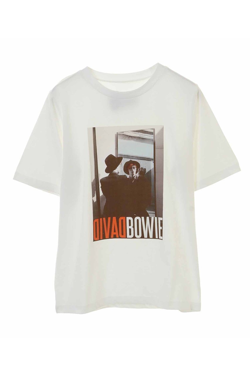 【トランテアン ソン ドゥ モード/31 Sons de mode】の【DAVID BOWIE】ミラーフォトTシャツ インテリア・キッズ・メンズ・レディースファッション・服の通販 founy(ファニー) 　ファッション　Fashion　レディースファッション　WOMEN　トップス・カットソー　Tops/Tshirt　シャツ/ブラウス　Shirts/Blouses　ロング / Tシャツ　T-Shirts　カットソー　Cut and Sewn　ショート　Short　スリーブ　Sleeve　ルーズ　Loose　再入荷　Restock/Back In Stock/Re Arrival　定番　Standard　オフホワイト|ID: prp329100004041783 ipo3291000000029639284