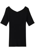 【リムアーク/RIM.ARK】のBoth v half sleeve tops/トップス ブラック|ID: prp329100004041801 ipo3291000000032376761