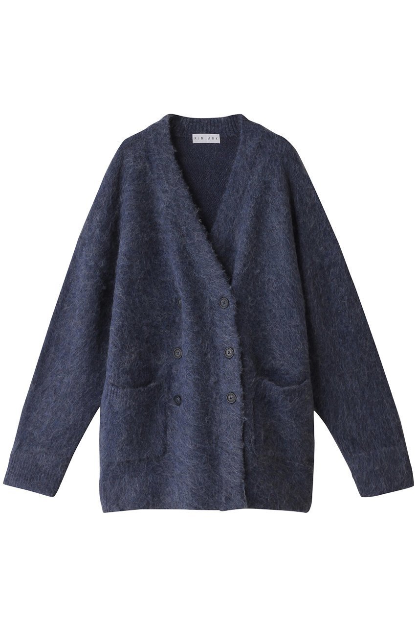 【リムアーク/RIM.ARK】のDouble breasted knit C/D/カーディガン インテリア・キッズ・メンズ・レディースファッション・服の通販 founy(ファニー) 　ファッション　Fashion　レディースファッション　Fashion for Women　トップス・カットソー　Cut & Sew Tops　ニット　Knit Tops & Sweaters　カーディガン・羽織り　Layered Style Cardigans　カーディガン　Cardigan, Knitwear　クール　Cool, Chic　ダブル　Double, Double-Breasted　フロント　Front, Front Design　ミックス　Mix, Mixed Style　ブルー|ID: prp329100004041806 ipo3291000000032959484