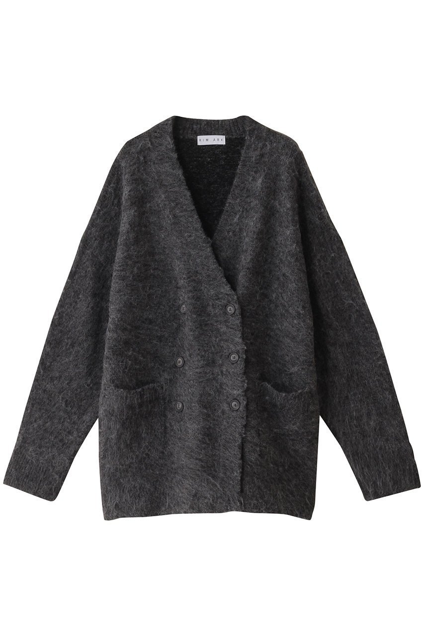 【リムアーク/RIM.ARK】のDouble breasted knit C/D/カーディガン インテリア・キッズ・メンズ・レディースファッション・服の通販 founy(ファニー) 　ファッション　Fashion　レディースファッション　Fashion for Women　トップス・カットソー　Cut & Sew Tops　ニット　Knit Tops & Sweaters　カーディガン・羽織り　Layered Style Cardigans　カーディガン　Cardigan, Knitwear　クール　Cool, Chic　ダブル　Double, Double-Breasted　フロント　Front, Front Design　ミックス　Mix, Mixed Style　チャコールグレー|ID: prp329100004041806 ipo3291000000032959489