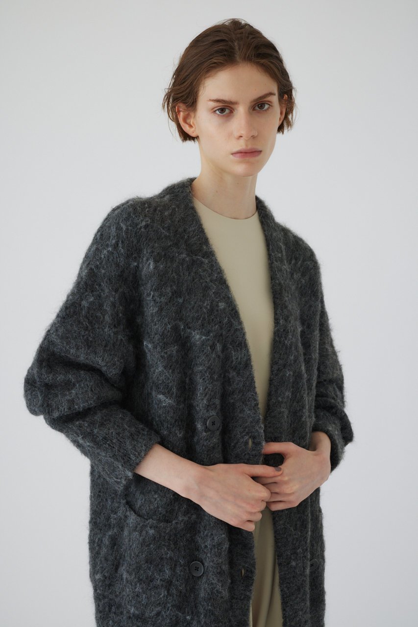 【リムアーク/RIM.ARK】のDouble breasted knit C/D/カーディガン 人気、トレンドファッション・服の通販 founy(ファニー) 　ファッション　Fashion　レディースファッション　Fashion for Women　トップス・カットソー　Cut & Sew Tops　ニット　Knit Tops & Sweaters　カーディガン・羽織り　Layered Style Cardigans　カーディガン　Cardigan, Knitwear　クール　Cool, Chic　ダブル　Double, Double-Breasted　フロント　Front, Front Design　ミックス　Mix, Mixed Style　other-6|ID: prp329100004041806 ipo3291000000032959508