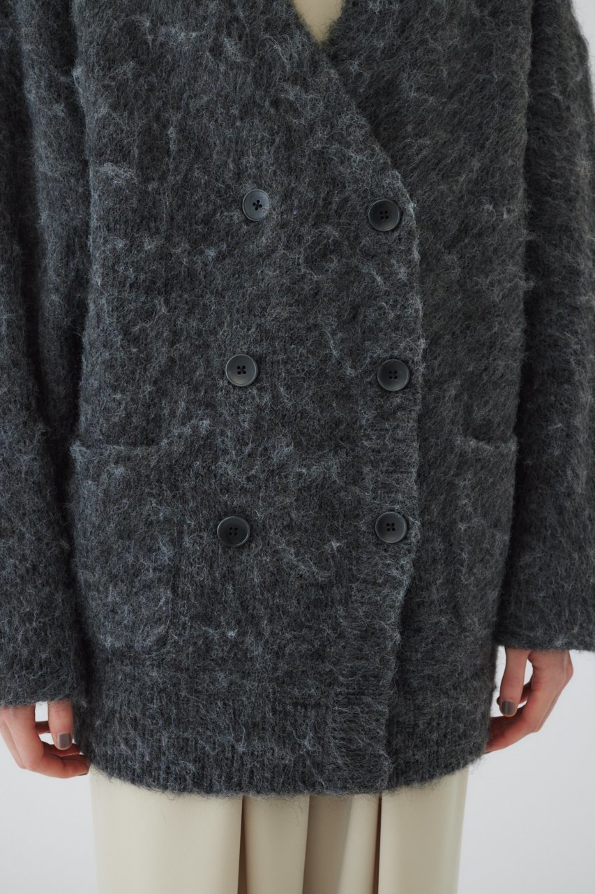 【リムアーク/RIM.ARK】のDouble breasted knit C/D/カーディガン 人気、トレンドファッション・服の通販 founy(ファニー) 　ファッション　Fashion　レディースファッション　Fashion for Women　トップス・カットソー　Cut & Sew Tops　ニット　Knit Tops & Sweaters　カーディガン・羽織り　Layered Style Cardigans　カーディガン　Cardigan, Knitwear　クール　Cool, Chic　ダブル　Double, Double-Breasted　フロント　Front, Front Design　ミックス　Mix, Mixed Style　other-8|ID: prp329100004041806 ipo3291000000032959514