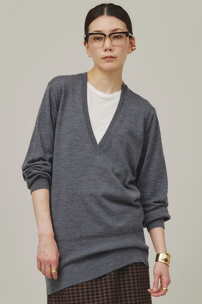 【カレンソロジー/Curensology】のファインウールVネックプルオーバー 人気、トレンドファッション・服の通販 founy(ファニー) 　ファッション　Fashion　レディースファッション　Fashion for Women　トップス・カットソー　Cut & Sew Tops　ニット　Knit Tops & Sweaters　カジュアルプルオーバー・ニットトップス　Pullovers & Knit Tops / Casual Pullovers　Vネックトップス　V-Neck Tops / V-Cut Neckline Shirts　おすすめ　Recommended / Our Picks　なめらか　Smooth, Silky Texture　シンプル　Simple, Minimal　タンク　Tank Top, Sleeveless Top　 other-1|ID: prp329100004041847 ipo3291000000032927722