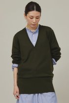 【カレンソロジー/Curensology】のファインウールVネックプルオーバー カーキ|ID: prp329100004041847 ipo3291000000032927749