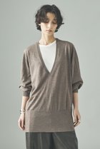 【カレンソロジー/Curensology】のファインウールVネックプルオーバー モカ|ID: prp329100004041847 ipo3291000000036896429