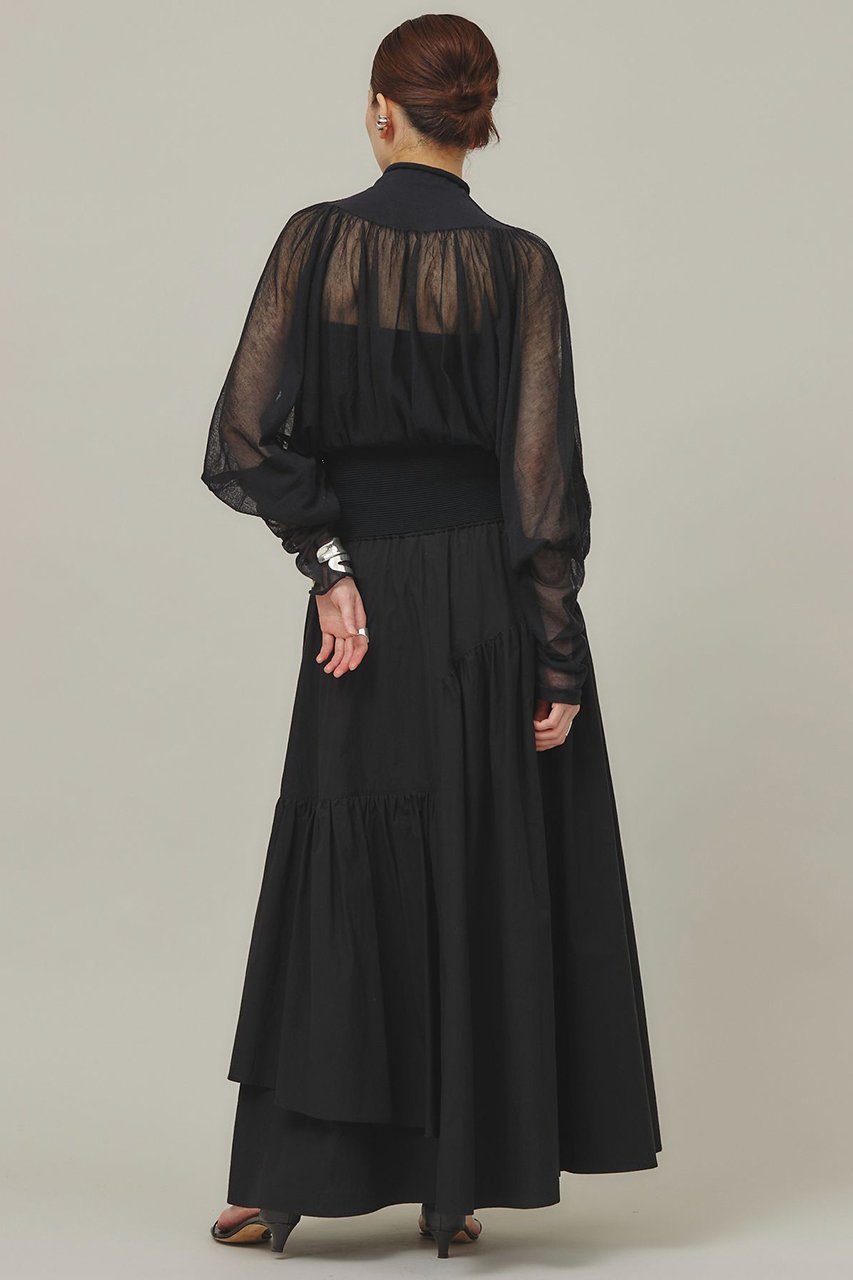 【カレンソロジー/Curensology】のシアーギャザーニットプルオーバー 人気、トレンドファッション・服の通販 founy(ファニー) 　ファッション　Fashion　レディースファッション　WOMEN　トップス・カットソー　Tops/Tshirt　ニット　Knit Tops　プルオーバー　Pullover　おすすめ　Recommend　アクセサリー　Accessories　ギャザー　Gather　コルセット　Corset　シアー　Sheer　ラグジュアリー　Luxury　other-6|ID: prp329100004041856 ipo3291000000031432443