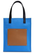 【クルニ/CULLNI】の【UNISEX】Leather Pocket キャンバストートバッグ ブルー|ID:prp329100004041862