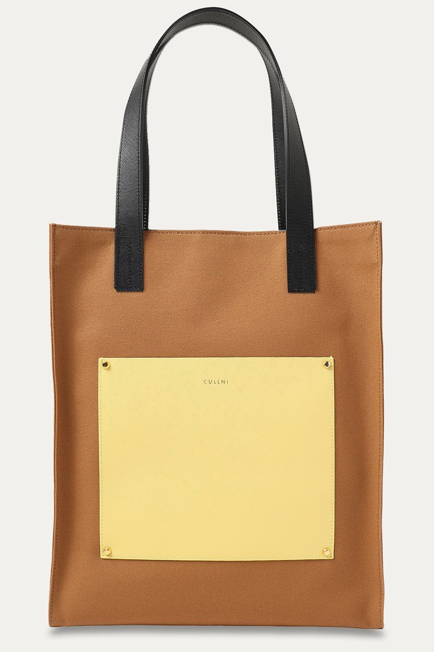 【クルニ/CULLNI】の【UNISEX】Leather Pocket キャンバストートバッグ インテリア・キッズ・メンズ・レディースファッション・服の通販 founy(ファニー) 　ファッション　Fashion　レディースファッション　Fashion for Women　バッグ　Bags　ユニセックス　Unisex, Genderless　トートバッグ　Tote Bag, Large Shoulder Bag　ポケット　Pocket, Pocket Detail　エレガント 上品　Elegant　ペールブラウン|ID: prp329100004041862 ipo3291000000032793985