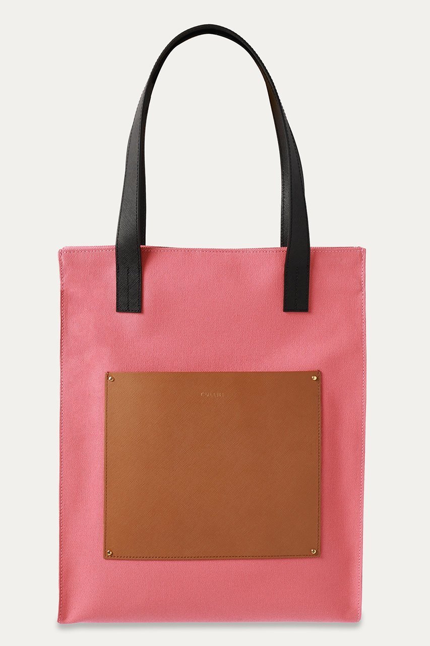 【クルニ/CULLNI】の【UNISEX】Leather Pocket キャンバストートバッグ インテリア・キッズ・メンズ・レディースファッション・服の通販 founy(ファニー) 　ファッション　Fashion　レディースファッション　Fashion for Women　バッグ　Bags　ユニセックス　Unisex, Genderless　トートバッグ　Tote Bag, Large Shoulder Bag　ポケット　Pocket, Pocket Detail　エレガント 上品　Elegant　ダルピンク|ID: prp329100004041862 ipo3291000000032794011