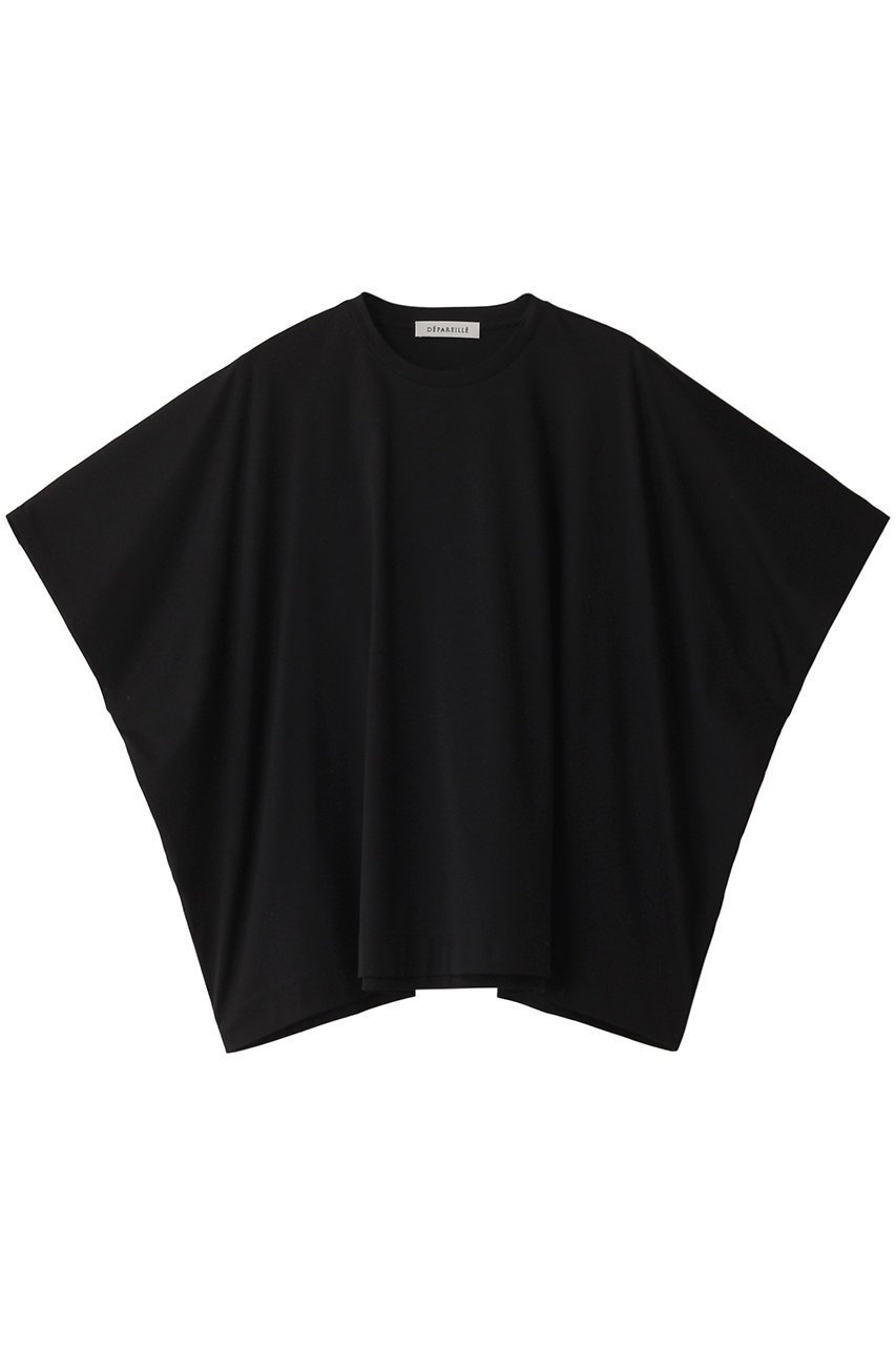 【デパリエ/DEPAREILLE】のスクエアビッグシルエットTシャツ インテリア・キッズ・メンズ・レディースファッション・服の通販 founy(ファニー) 　ファッション　Fashion　レディースファッション　Fashion for Women　トップス・カットソー　Cut & Sew Tops　シャツ・ブラウス・オフィスカジュアル　Elegant Blouses & Button-Ups　ロングTシャツ・Tシャツ　Longline T-Shirts & Tees　カットソー・ベーシックTシャツ　Cut-and-Sewn Tops / Stretch Tees & Basics　ショート　Short, Short Length　シンプル　Simple, Minimal　スリーブ　Sleeve, Long Sleeve / Short Sleeve　ビッグ　Big, Oversized　リラックス　Relax, Relaxed Fit　再入荷　Restock / Back in Stock　ブラック|ID: prp329100004041863 ipo3291000000032855538