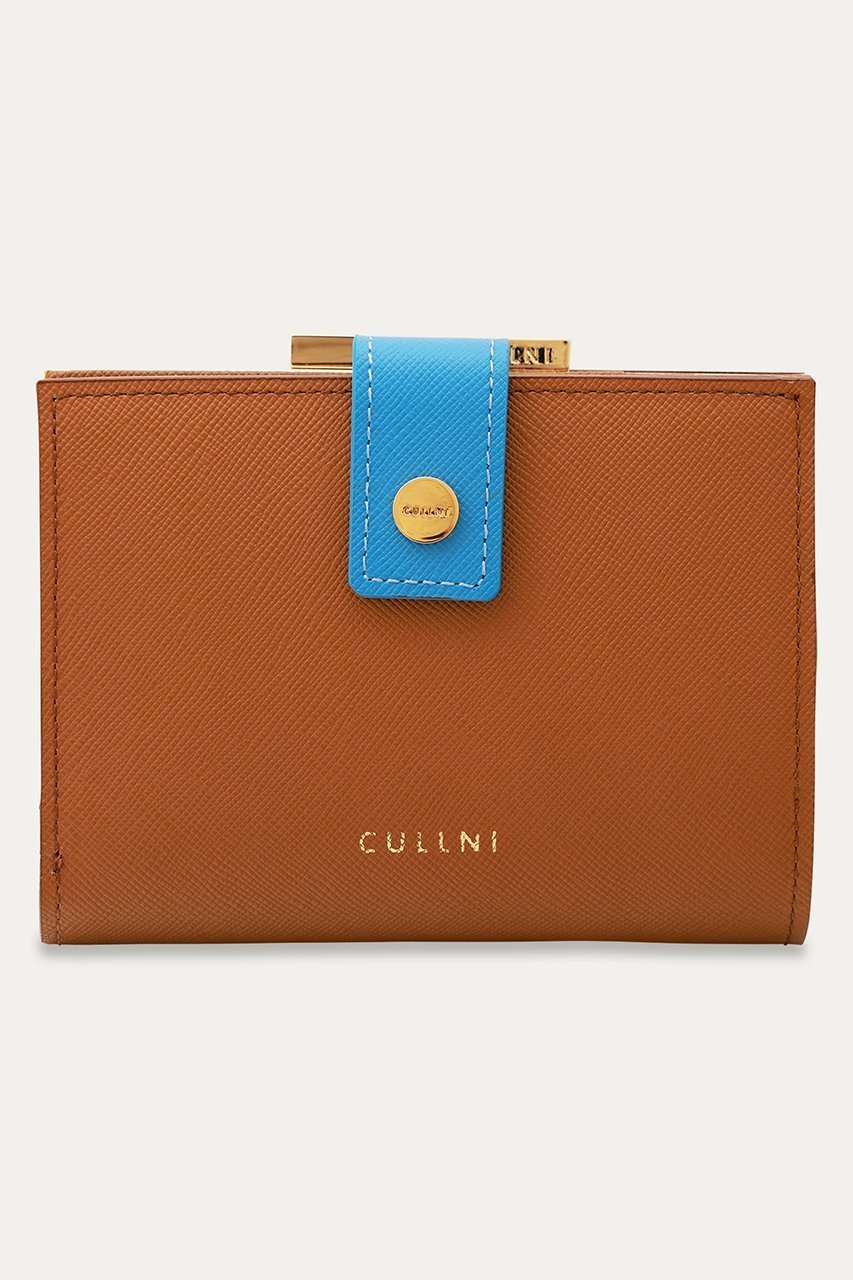 【クルニ/CULLNI】のLeather ウォレット with A Clasp インテリア・キッズ・メンズ・レディースファッション・服の通販 founy(ファニー) 　ファッション　Fashion　レディースファッション　Fashion for Women　ミニ財布・二つ折り財布　Wallets & Card Cases　バッグ　Bags　ユニセックス　Unisex, Genderless　ウォレット　Wallet　スタイリッシュ　Stylish, Fashionable　ボックス　Boxy, Box Shape　ポケット　Pocket, Pocket Detail　財布　Wallet, Purse　アンバー×アジュール|ID: prp329100004041877 ipo3291000000032793960