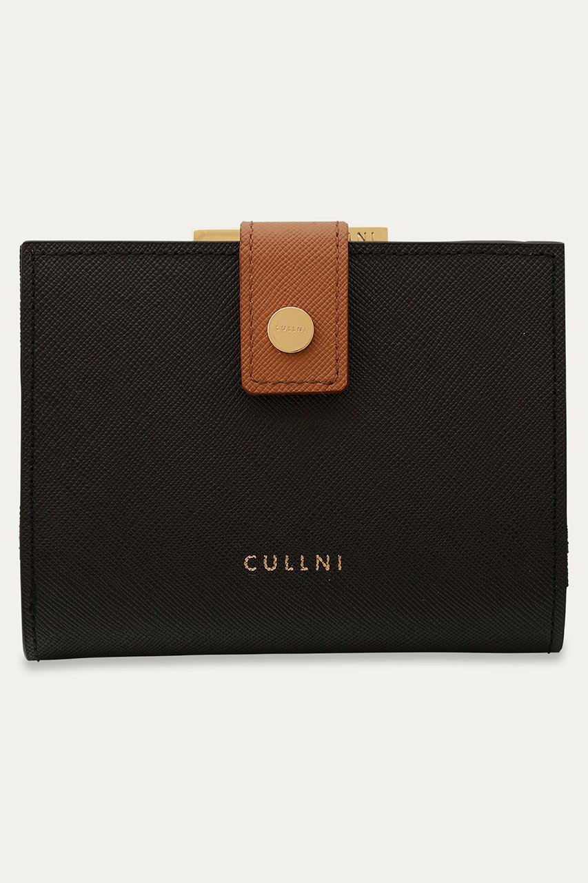 【クルニ/CULLNI】のLeather ウォレット with A Clasp インテリア・キッズ・メンズ・レディースファッション・服の通販 founy(ファニー) 　ファッション　Fashion　レディースファッション　Fashion for Women　ミニ財布・二つ折り財布　Wallets & Card Cases　バッグ　Bags　ユニセックス　Unisex, Genderless　ウォレット　Wallet　スタイリッシュ　Stylish, Fashionable　ボックス　Boxy, Box Shape　ポケット　Pocket, Pocket Detail　財布　Wallet, Purse　ブラック×アンバー|ID: prp329100004041877 ipo3291000000032793963