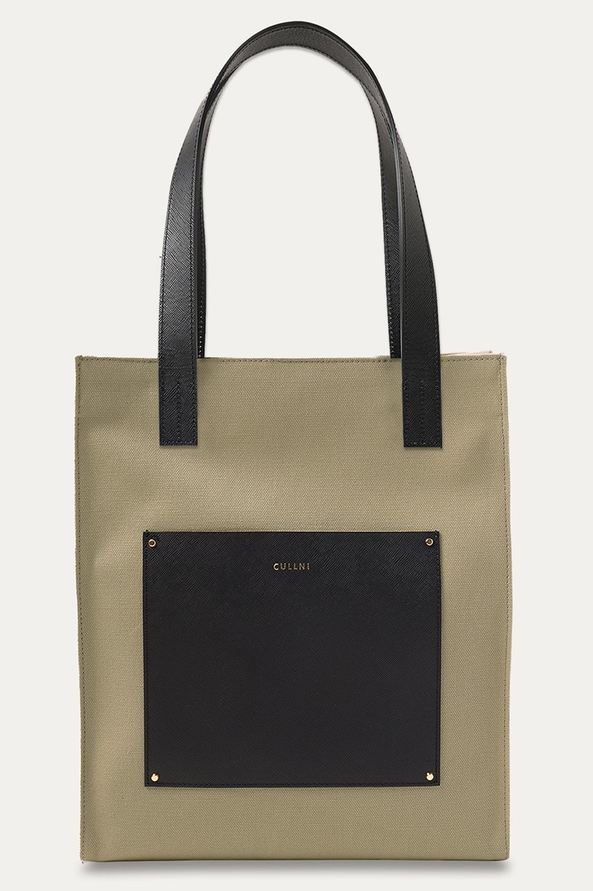 【クルニ/CULLNI】の【UNISEX】Leather Pocket キャンバスミニトートバッグ インテリア・キッズ・メンズ・レディースファッション・服の通販 founy(ファニー) 　ファッション　Fashion　レディースファッション　Fashion for Women　バッグ　Bags　ユニセックス　Unisex, Genderless　トートバッグ　Tote Bag, Large Shoulder Bag　ポケット　Pocket, Pocket Detail　エレガント 上品　Elegant　ストーングレー|ID: prp329100004041882 ipo3291000000032782963