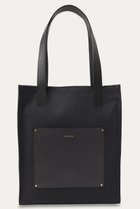【クルニ/CULLNI】の【UNISEX】Leather Pocket キャンバスミニトートバッグ ブラック|ID: prp329100004041882 ipo3291000000032782967
