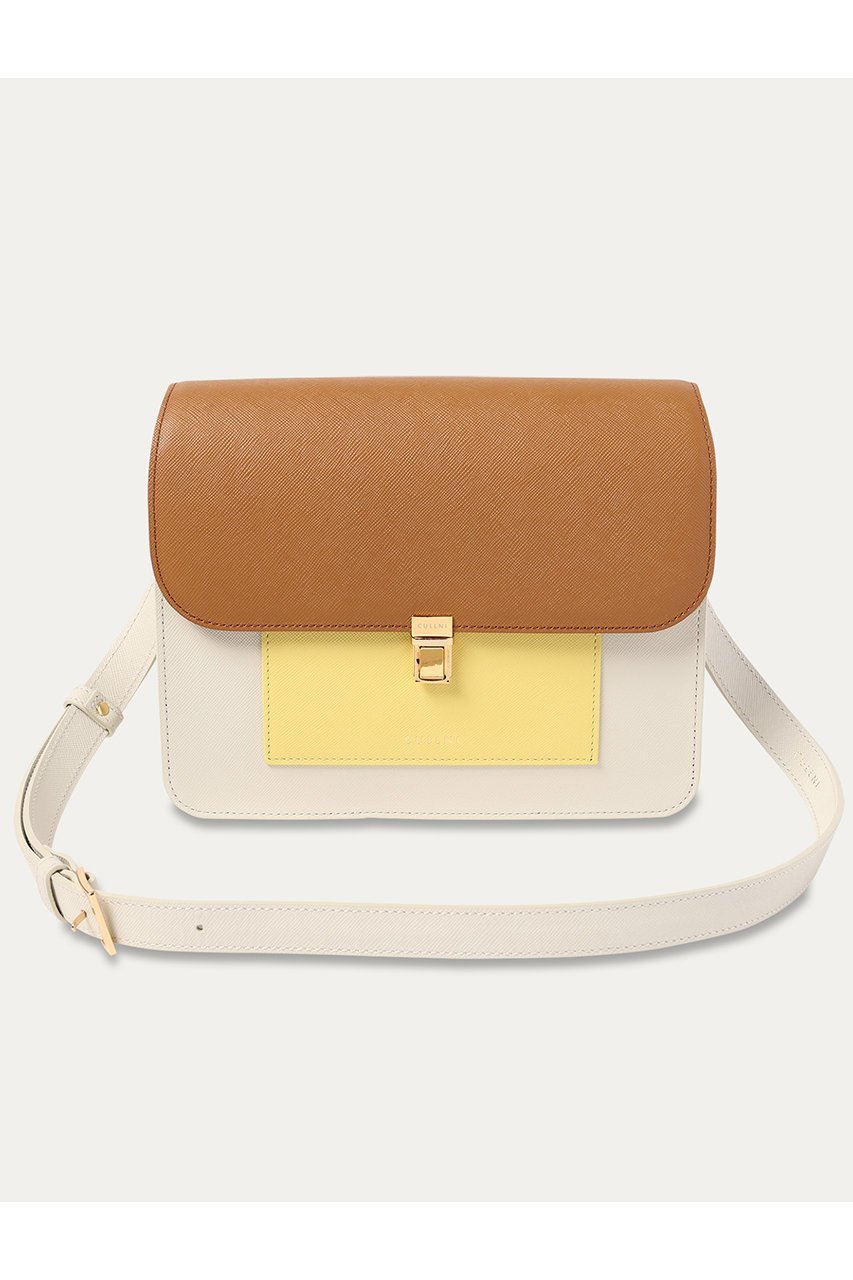【クルニ/CULLNI】のLeather Flap ショルダーバッグ インテリア・キッズ・メンズ・レディースファッション・服の通販 founy(ファニー) 　ファッション　Fashion　レディースファッション　Fashion for Women　バッグ　Bags　ユニセックス　Unisex, Genderless　バランス　Balance, Style Balance　フラップ　Flap, Flap Pocket　ポケット　Pocket, Pocket Detail　モダン　Modern, Contemporary　エレガント 上品　Elegant　マッシュルーム&イエロー|ID: prp329100004041887 ipo3291000000036119217