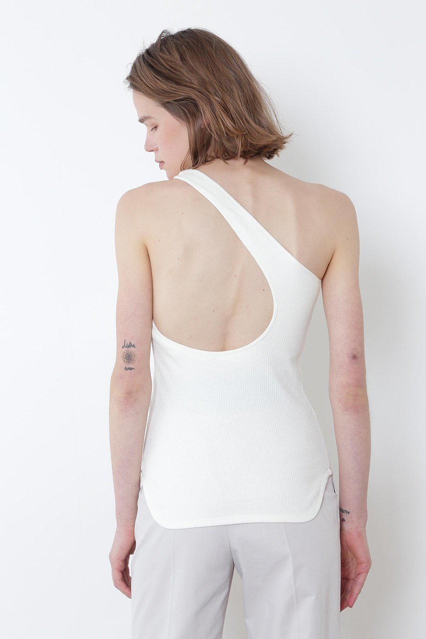 【ル フィル/LE PHIL】のカップインリブワンショルダートップ 人気、トレンドファッション・服の通販 founy(ファニー) 　ファッション　Fashion　レディースファッション　Fashion for Women　トップス・カットソー　Cut & Sew Tops　キャミソール&ノースリーブ　Camisoles & Sleeveless Tops　シャツ・ブラウス・オフィスカジュアル　Elegant Blouses & Button-Ups　ロングTシャツ・Tシャツ　Longline T-Shirts & Tees　カットソー・ベーシックTシャツ　Cut-and-Sewn Tops / Stretch Tees & Basics　インナー　Innerwear　キャミソール　Camisole, Spaghetti Strap Top　ショルダー　Shoulder, Shoulder Strap　タンク　Tank Top, Sleeveless Top　other-6|ID: prp329100004043180 ipo3291000000035791686