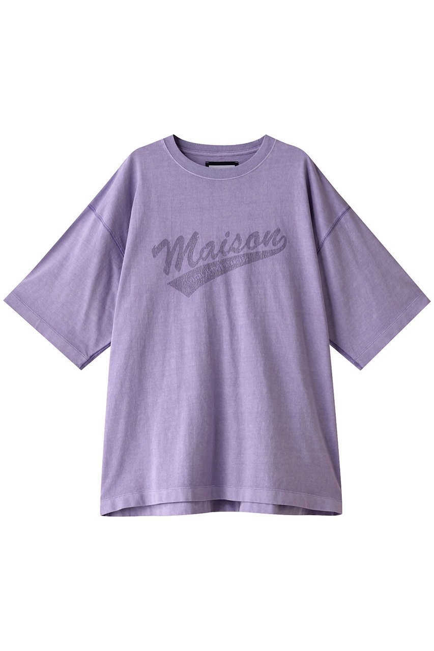 【メゾンスペシャル/MAISON SPECIAL】の【UNISEX】ピグメントmaisonTシャツ カレッジ インテリア・キッズ・メンズ・レディースファッション・服の通販 founy(ファニー) 　ファッション　Fashion　レディースファッション　Fashion for Women　トップス・カットソー　Cut & Sew Tops　シャツ・ブラウス・オフィスカジュアル　Elegant Blouses & Button-Ups　ロングTシャツ・Tシャツ　Longline T-Shirts & Tees　カットソー・ベーシックTシャツ　Cut-and-Sewn Tops / Stretch Tees & Basics　ユニセックス　Unisex, Genderless　ショート　Short, Short Length　シンプル　Simple, Minimal　スリーブ　Sleeve, Long Sleeve / Short Sleeve　ビンテージ　Vintage, Retro Style　プリント　Print, Printed Pattern　LVD(ラベンダー)|ID: prp329100004045587 ipo3291000000035934637