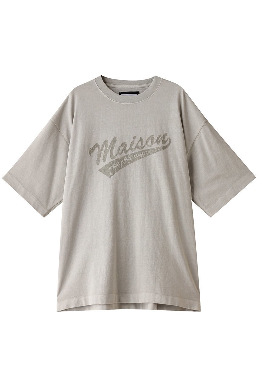 【メゾンスペシャル/MAISON SPECIAL】の【UNISEX】ピグメントmaisonTシャツ カレッジ インテリア・キッズ・メンズ・レディースファッション・服の通販 founy(ファニー) 　ファッション　Fashion　レディースファッション　Fashion for Women　トップス・カットソー　Cut & Sew Tops　シャツ・ブラウス・オフィスカジュアル　Elegant Blouses & Button-Ups　ロングTシャツ・Tシャツ　Longline T-Shirts & Tees　カットソー・ベーシックTシャツ　Cut-and-Sewn Tops / Stretch Tees & Basics　ユニセックス　Unisex, Genderless　ショート　Short, Short Length　シンプル　Simple, Minimal　スリーブ　Sleeve, Long Sleeve / Short Sleeve　ビンテージ　Vintage, Retro Style　プリント　Print, Printed Pattern　G.BGE(グレーベージュ)|ID: prp329100004045587 ipo3291000000035934639