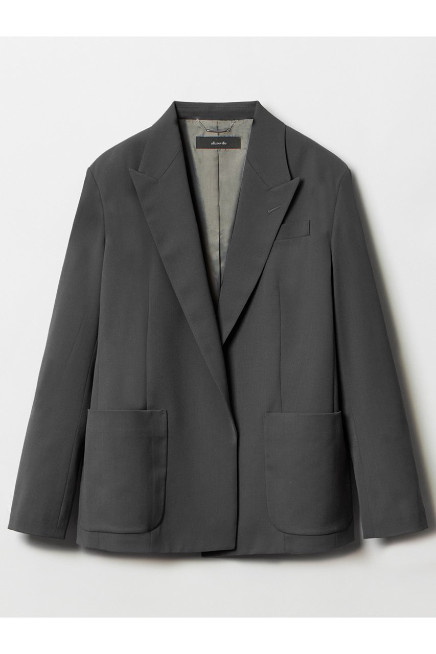 【アルアバイル/allureville】のビスコースウールボタンレスジャケット インテリア・キッズ・メンズ・レディースファッション・服の通販 founy(ファニー) 　ファッション　Fashion　レディースファッション　Fashion for Women　アウター　Coat / Outerwear Collection　レディースジャケット・軽アウター　Jackets　おすすめ　Recommended / Our Picks　ショルダー　Shoulder, Shoulder Strap　ジャケット　Jacket, Outerwear　トレンド　Trend, Trending Now　マニッシュ　Mannish, Boyish　リラックス　Relax, Relaxed Fit　グレー|ID: prp329100004045619 ipo3291000000033705458
