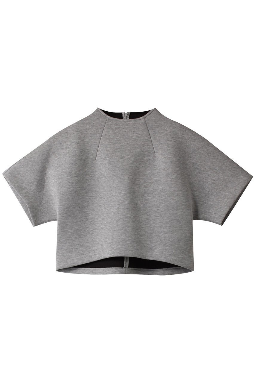【ル フィル/LE PHIL】のライトボンディングクロップトップス インテリア・キッズ・メンズ・レディースファッション・服の通販 founy(ファニー) 　ファッション　Fashion　レディースファッション　Fashion for Women　トップス・カットソー　Cut & Sew Tops　シャツ・ブラウス・オフィスカジュアル　Elegant Blouses & Button-Ups　ロングTシャツ・Tシャツ　Longline T-Shirts & Tees　カットソー・ベーシックTシャツ　Cut-and-Sewn Tops / Stretch Tees & Basics　ショート　Short, Short Length　シンプル　Simple, Minimal　スリーブ　Sleeve, Long Sleeve / Short Sleeve　ハーフ　Half, Half-Length　ボンディング　Bonding, Bonded Fabric　再入荷　Restock / Back in Stock　グレー|ID: prp329100004045665 ipo3291000000032923578