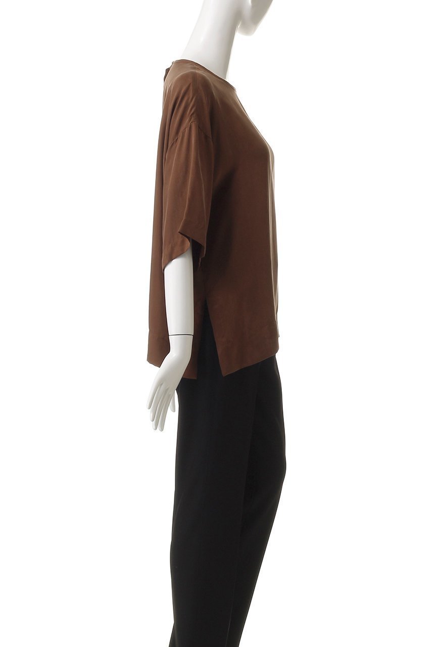 【プルミエ アロンディスモン/1er Arrondissement】のキュプラフィブリルTブラウス 人気、トレンドファッション・服の通販 founy(ファニー) 　ファッション　Fashion　レディースファッション　WOMEN　トップス・カットソー　Tops/Tshirt　シャツ/ブラウス　Shirts/Blouses　とろみ　Thickness　キュプラ　Cupra　ショート　Short　シンプル　Simple　スリット　Slit　スリーブ　Sleeve　セットアップ　Set Up　エレガント 上品　Elegant　NEW・新作・新着・新入荷　New Arrivals　other-3|ID: prp329100004045669 ipo3291000000031940938
