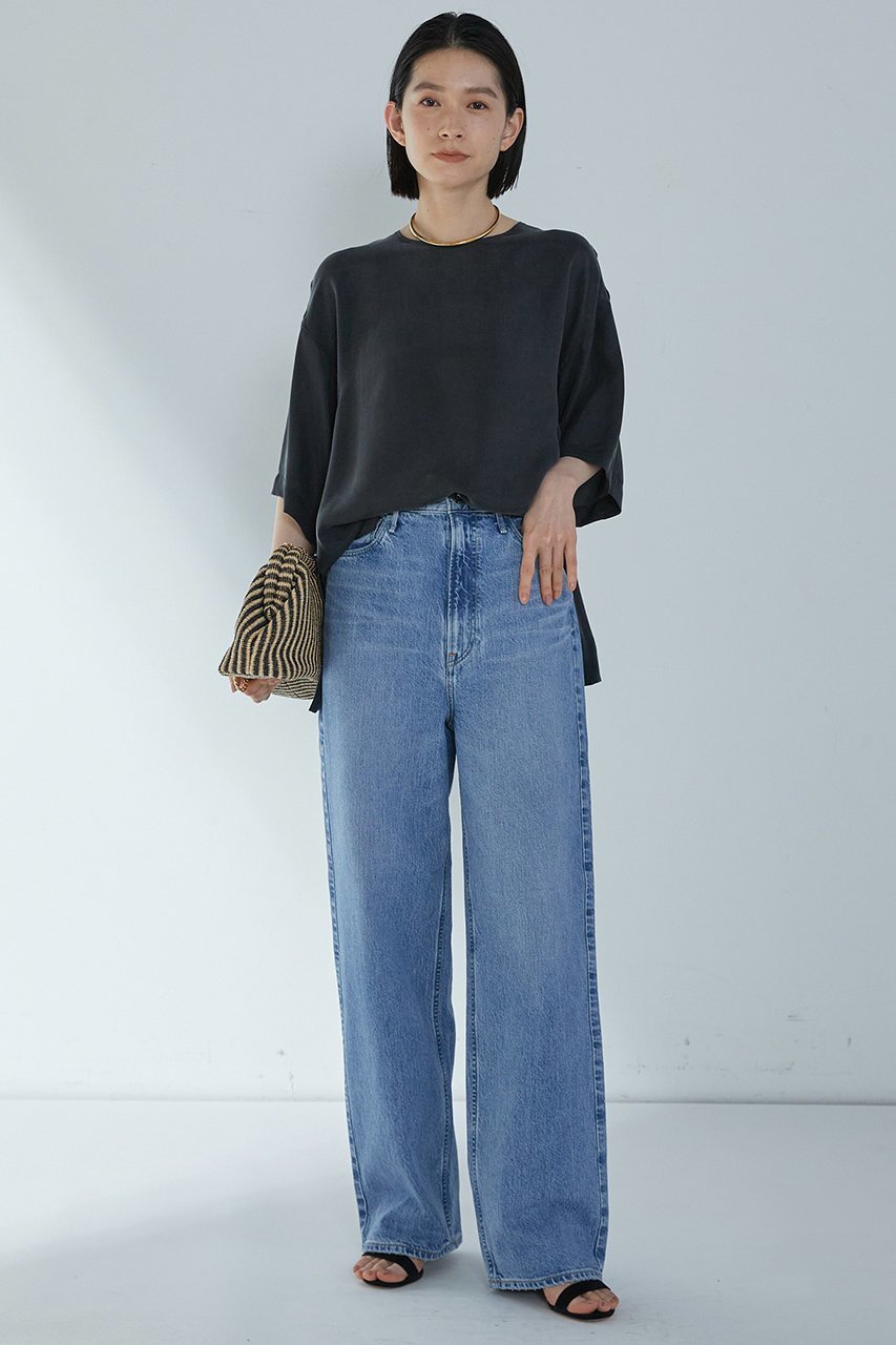【プルミエ アロンディスモン/1er Arrondissement】のキュプラフィブリルTブラウス 人気、トレンドファッション・服の通販 founy(ファニー) 　ファッション　Fashion　レディースファッション　Fashion for Women　トップス・カットソー　Cut & Sew Tops　シャツ・ブラウス・オフィスカジュアル　Elegant Blouses & Button-Ups　とろみ　Fluid, Flowy Fabric　キュプラ　Cupro, Eco Fabric　ショート　Short, Short Length　シンプル　Simple, Minimal　スリット　Slit, Slit Detail　スリーブ　Sleeve, Long Sleeve / Short Sleeve　セットアップ　Set-Up, Coordinated Outfit　エレガント 上品　Elegant　other-8|ID: prp329100004045669 ipo3291000000032905707