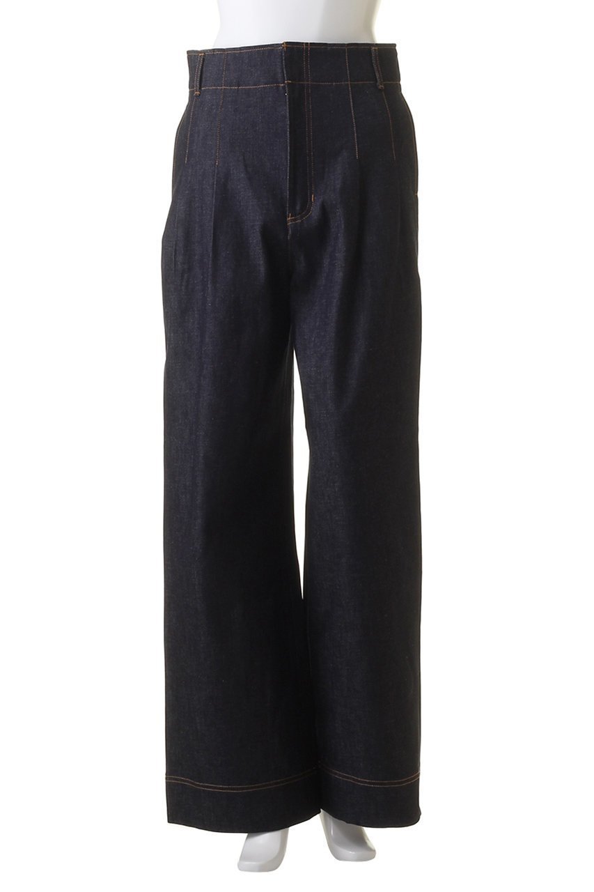【ジェイドット/j.】のインディゴデニムタックワイドパンツ 人気、トレンドファッション・服の通販 founy(ファニー) 　ファッション　Fashion　レディースファッション　WOMEN　パンツ　Pants　デニムパンツ　Denim Pants　デニム　Denim　バランス　Balance　ヴィンテージ　Vintage　other-2|ID: prp329100004045686 ipo3291000000031431512