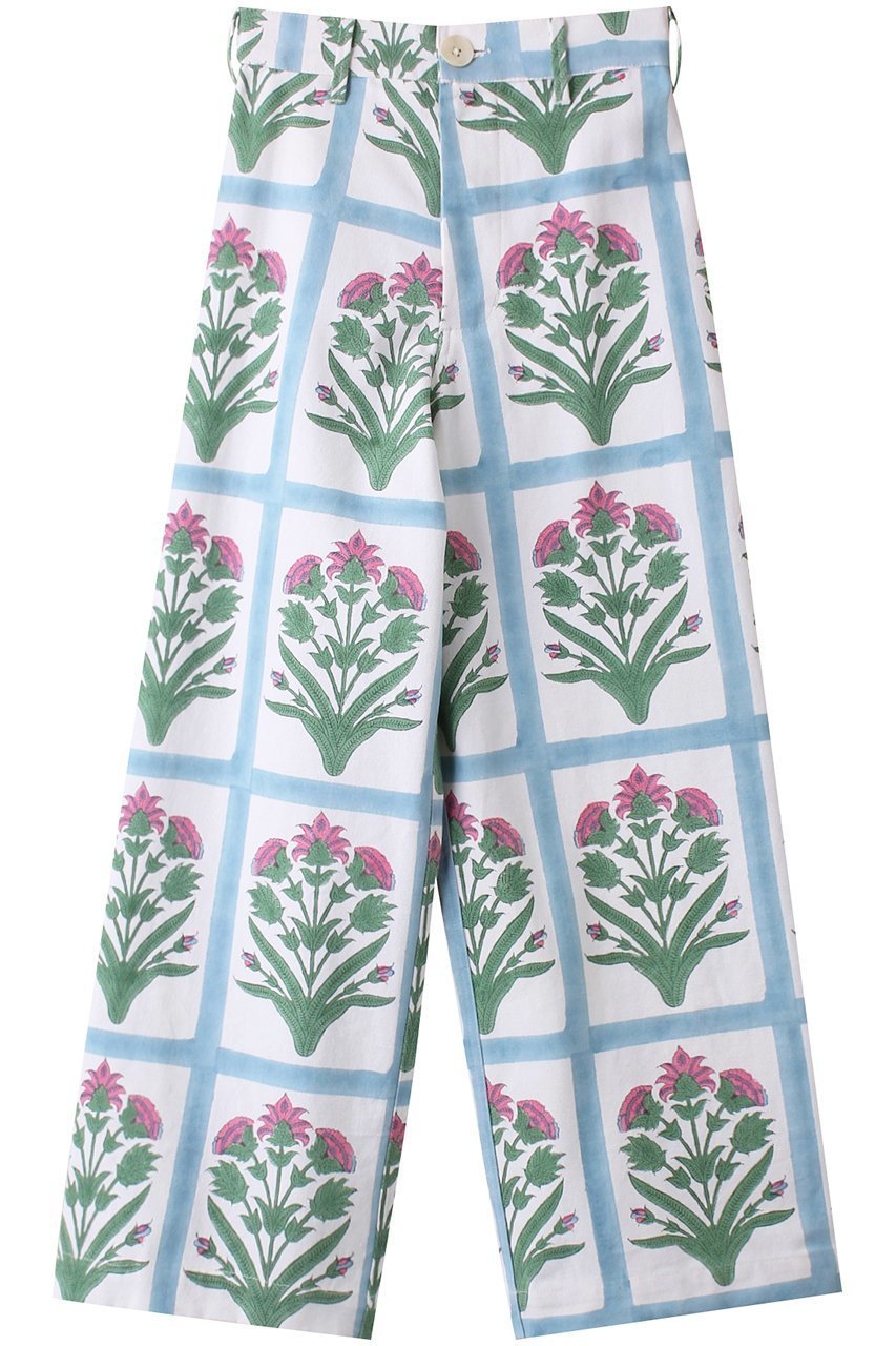 【エスゼット ブロックプリント/SZ Blockprints】のDISCO PANTS PALLADIO GARDEN GRID ワイドパンツ 人気、トレンドファッション・服の通販 founy(ファニー) 　ファッション　Fashion　レディースファッション　WOMEN　パンツ　Pants　ガーデン　Garden　キャンバス　Canvas　クロップド　Cropped　バランス　Balance　ワイド　Wide　軽量　Lightweight　 other-1|ID: prp329100004046426 ipo3291000000027092563