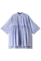 【ミズイロ インド/mizuiro ind】のstand collar pin tucked shirt シャツ blue|ID:prp329100004046435
