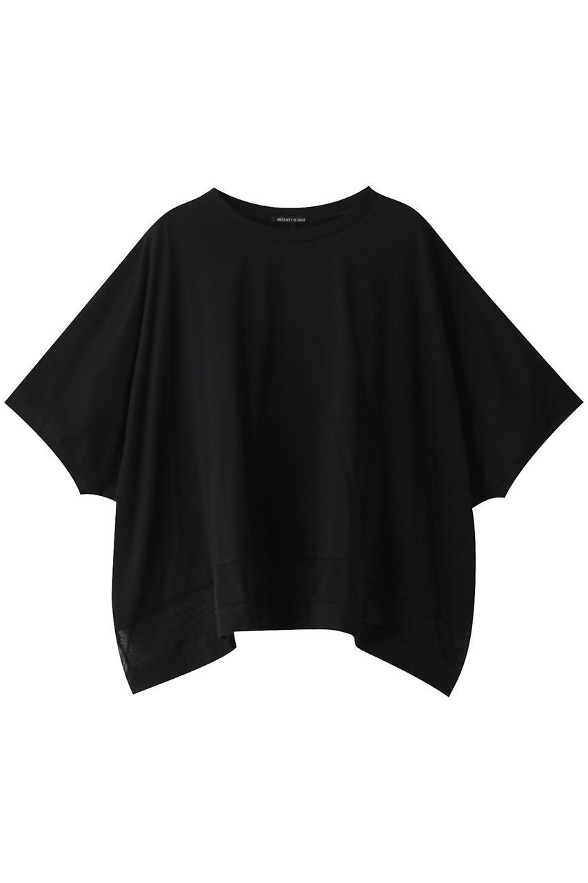 【ミズイロ インド/mizuiro ind】のmesh mix wide P/O プルオーバー インテリア・キッズ・メンズ・レディースファッション・服の通販 founy(ファニー) 　ファッション　Fashion　レディースファッション　Fashion for Women　トップス・カットソー　Cut & Sew Tops　シャツ・ブラウス・オフィスカジュアル　Elegant Blouses & Button-Ups　カジュアルプルオーバー・ニットトップス　Pullovers & Knit Tops / Casual Pullovers　おすすめ　Recommended / Our Picks　ショート　Short, Short Length　スリーブ　Sleeve, Long Sleeve / Short Sleeve　メッシュ　Mesh, Net Fabric　black|ID: prp329100004046437 ipo3291000000032905283