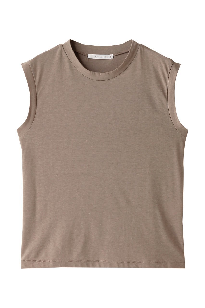 【プレインピープル/PLAIN PEOPLE】のスーピマリネンドライ天竺ノースリーブカットソー インテリア・キッズ・メンズ・レディースファッション・服の通販 founy(ファニー) 　ファッション　Fashion　レディースファッション　Fashion for Women　トップス・カットソー　Cut & Sew Tops　キャミソール&ノースリーブ　Camisoles & Sleeveless Tops　シャツ・ブラウス・オフィスカジュアル　Elegant Blouses & Button-Ups　ロングTシャツ・Tシャツ　Longline T-Shirts & Tees　カットソー・ベーシックTシャツ　Cut-and-Sewn Tops / Stretch Tees & Basics　インナー　Innerwear　キャミソール　Camisole, Spaghetti Strap Top　コンパクト　Compact, Small Size　シンプル　Simple, Minimal　タンク　Tank Top, Sleeveless Top　ファブリック　Fabric, Textile　ベーシック　Basic, Essential　エレガント 上品　Elegant　ベージュ|ID: prp329100004046440 ipo3291000000035934652