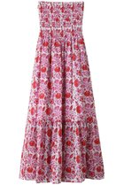 【エスゼット ブロックプリント/SZ Blockprints】のMIRA DRESS PADRA ベアトップワンピース レッド|ID:prp329100004046477