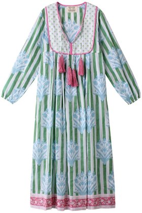 【エスゼット ブロックプリント/SZ Blockprints】のKITTY DRESS THICK STRIPE&PALLADIO ワンピース 人気、トレンドファッション・服の通販 founy(ファニー) ファッション Fashion レディースファッション WOMEN ワンピース Dress ドレス Party Dresses チュニック Tunic オリエンタル Oriental チュニック Tunic フリンジ Fringe ブロック Block プリント Print |ID:prp329100004046479