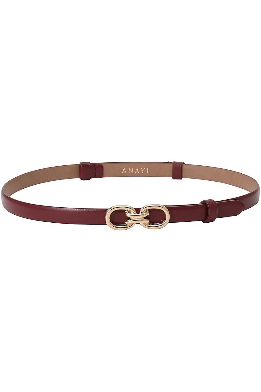 【アナイ/ANAYI】のダブルバックルスライドBELT インテリア・キッズ・メンズ・レディースファッション・服の通販 founy(ファニー) 　ファッション　Fashion　レディースファッション　Fashion for Women　バッグ　Bags　ベルト&ウエストマーク　Belts & Waist Accessories　なめらか　Smooth, Silky Texture　シンプル　Simple, Minimal　リボン　Ribbon, Bow　ロング　Long, Long-Length　定番　Standard, Basic Item　ボルドー|ID: prp329100004046484 ipo3291000000032840485