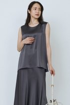 【プルミエ アロンディスモン/1er Arrondissement】のサテンタンクトップ チャコールグレー|ID: prp329100004046485 ipo3291000000035739220