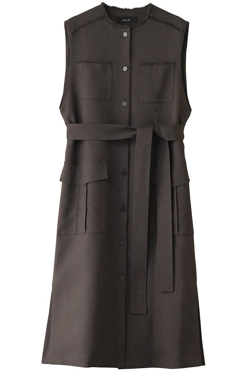 【アルアバイル/allureville】のメランジミニヘリンボンジレワンピース 人気、トレンドファッション・服の通販 founy(ファニー) 　ファッション　Fashion　レディースファッション　Fashion for Women　アウター　Coat / Outerwear Collection　ワンピース　Dresses　チュニック　Tunic Tops & Dresses　おすすめ　Recommended / Our Picks　インナー　Innerwear　チュニック　Tunic, Long Top　ノースリーブ　Sleeveless, No-Sleeve　マニッシュ　Mannish, Boyish　ロング　Long, Long-Length　秋　Autumn　長袖　Long Sleeve, Full Sleeve　 other-1|ID: prp329100004046495 ipo3291000000035950286