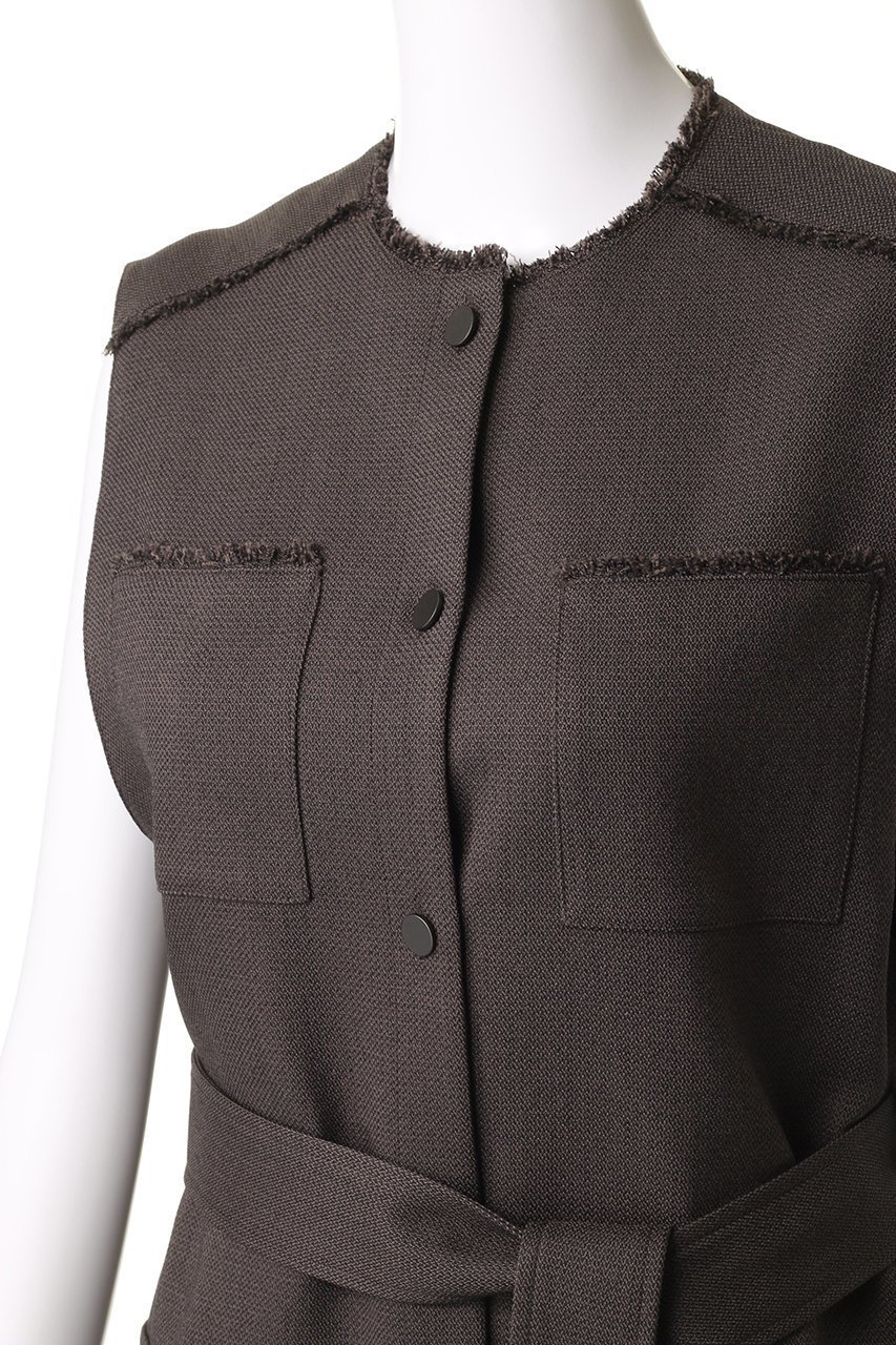 【アルアバイル/allureville】のメランジミニヘリンボンジレワンピース 人気、トレンドファッション・服の通販 founy(ファニー) 　ファッション　Fashion　レディースファッション　Fashion for Women　アウター　Coat / Outerwear Collection　ワンピース　Dresses　チュニック　Tunic Tops & Dresses　おすすめ　Recommended / Our Picks　インナー　Innerwear　チュニック　Tunic, Long Top　ノースリーブ　Sleeveless, No-Sleeve　マニッシュ　Mannish, Boyish　ロング　Long, Long-Length　秋　Autumn　長袖　Long Sleeve, Full Sleeve　other-5|ID: prp329100004046495 ipo3291000000035950291